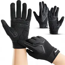 Guantes de ciclismo antideslizantes y absorbentes de golpes para hombre, guantes transpirables con protección solar y pantalla táctil para primavera y verano