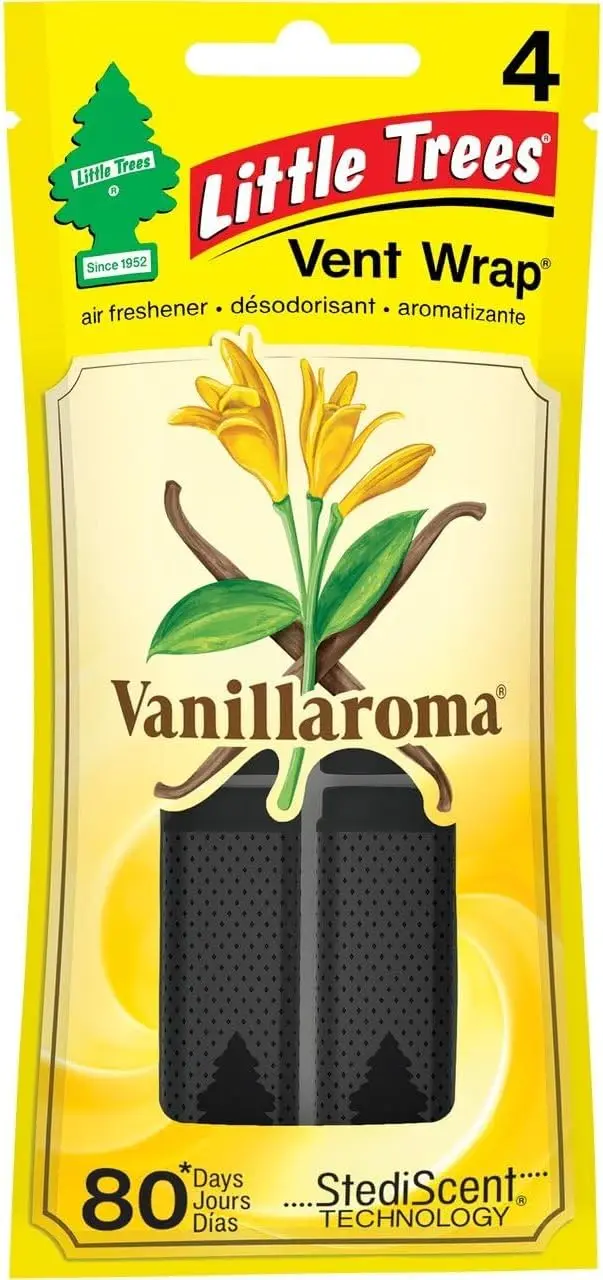 

Long-Lasting Car Air Freshener Vent Wrap, Invisibly Fresh Vanilla Scent, 16 Count in 4 Packs