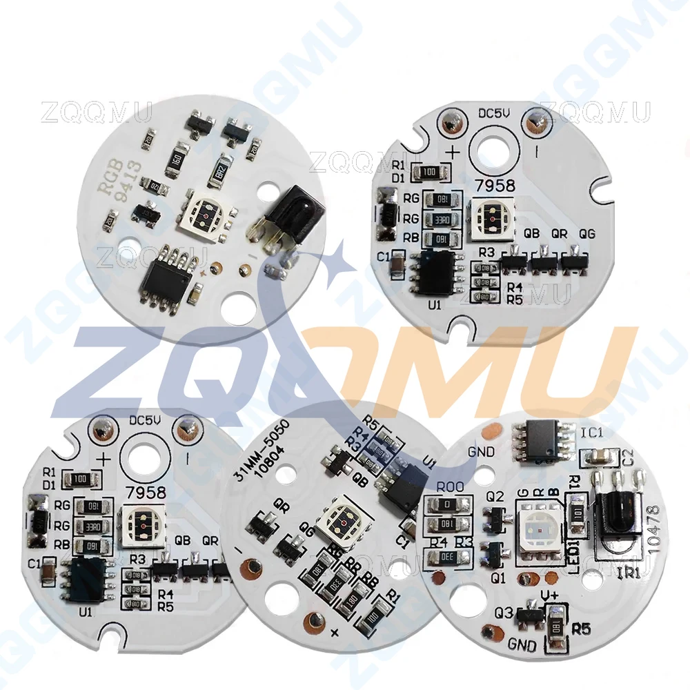 1PCS DC5V Low Voltage LED RGB Light Board 16 Colors Gradient Round Lamp Module With Remote USB DIY Night Ambient Lighting Strip