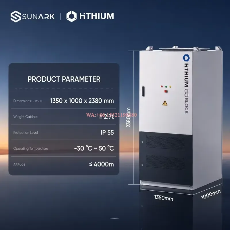 WMWMNU 125kW 261kWh Energy Storage Container Cabinet with HiTHIUM Cells for Commercial Solar Farm and Industrial Microgrid