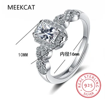 1CT Moissanitový kroucený prsten Retro krajkový prsten s kulatým brusem pro ženy Zásnubní šperky Věčná elegance Dárek MSR076 12 nejlepší prodej krajka Swarovski - №10