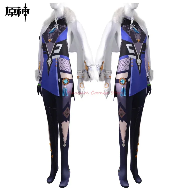 Genshin Impact Yelan Costume Cosplay Set completo Uniforme Colore misto Parrucche resistenti al calore yelan Gioco di ruolo Ye Lan Costumi Abiti