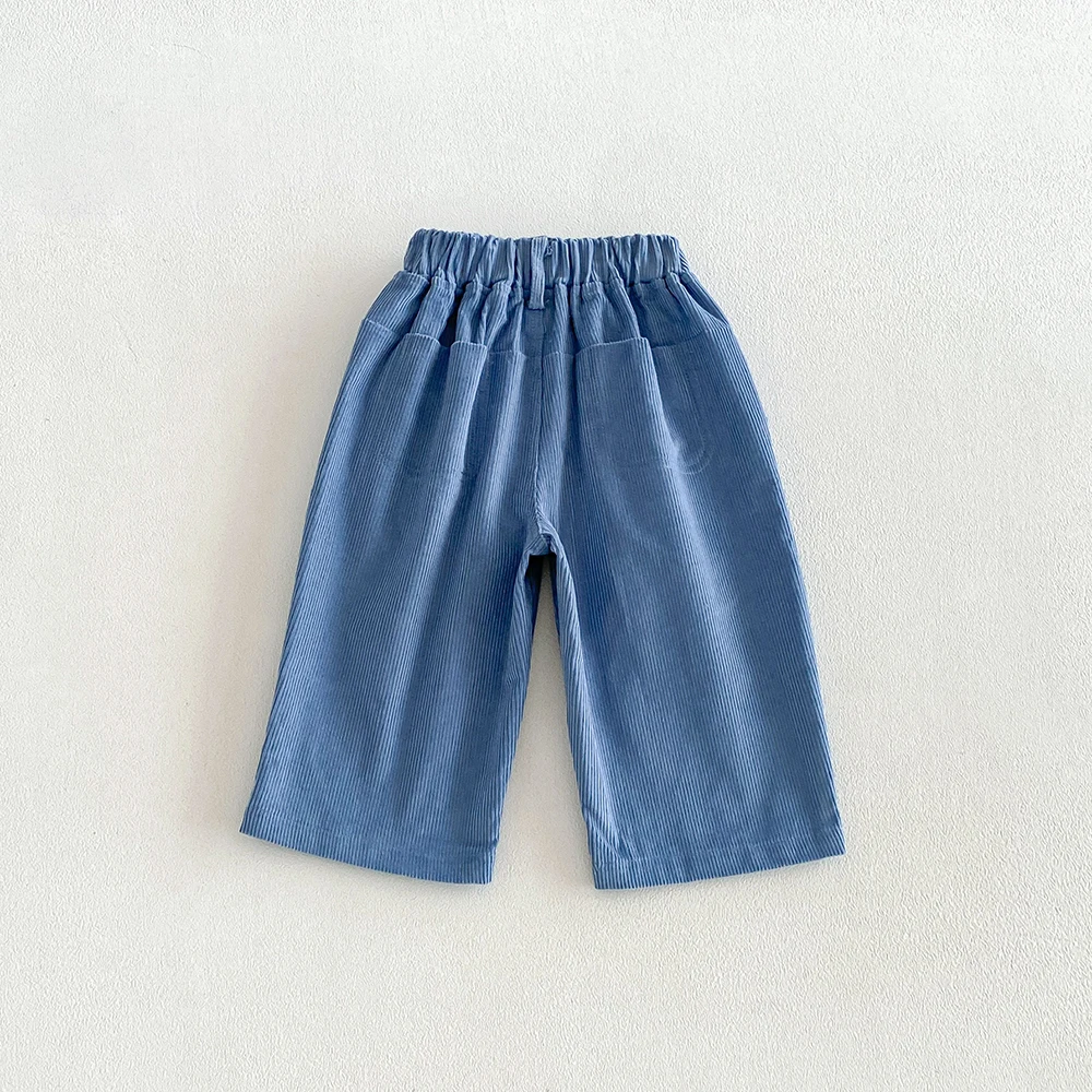 Herbst Kinder Loose Fit Cordhosen Kleinkind Jungen Mädchen Lässige Einfarbige Hosen Kinder Haremshosen Kinder Lange Hosen für den Winter – Detail 6