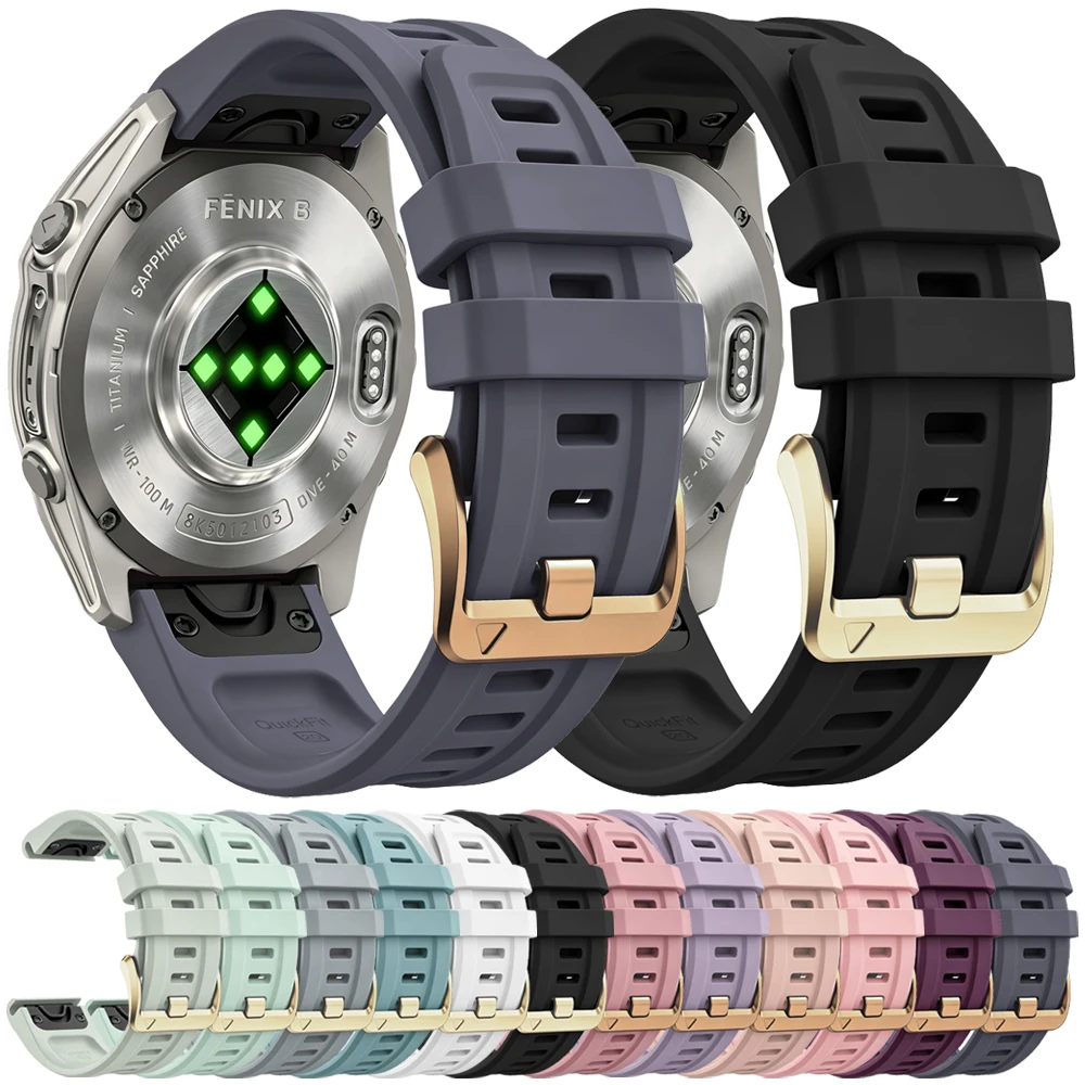 Sport Silicone Strap For Garmin Fenix 9 9Pro 8 AMOLED 43mm Watch Band Fenix 7S 6S Pro 5S Plus QuickFit 20mm Replacement Bracelet