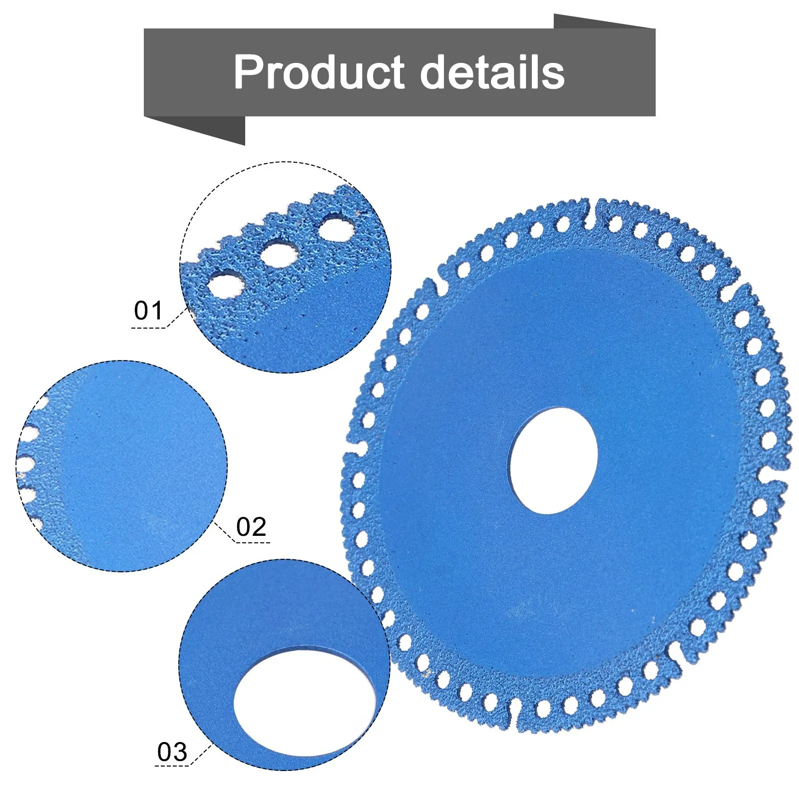 100MMDiamondSawBlade60 Grit Cutting Wood Saw Disc Dry Wet Cutting Disc For Steel Metal Stone Iron Rebar Aluminum