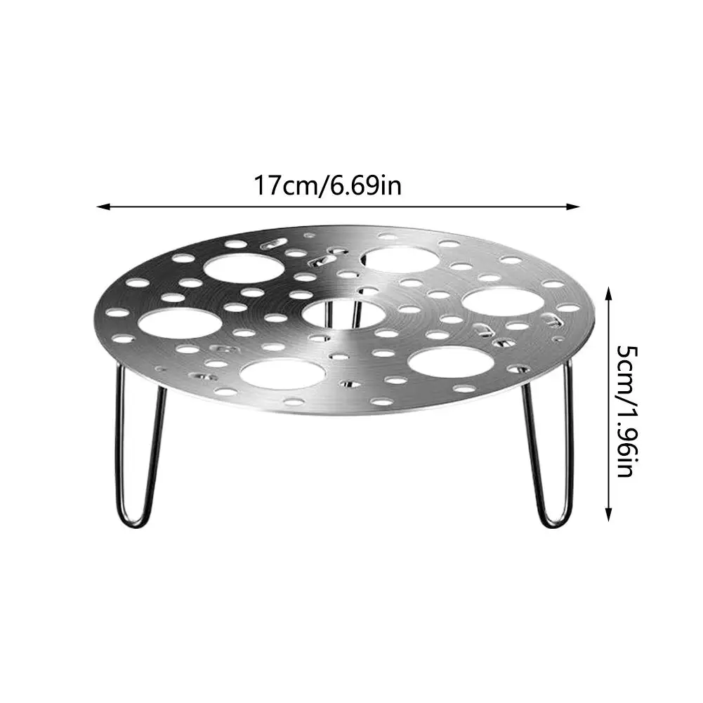 1Pc 7/9hole Steel Steamed Egg Rack Thick Foldable Steaming Tray Large Steaming Basket Round Steaming Egg Rack