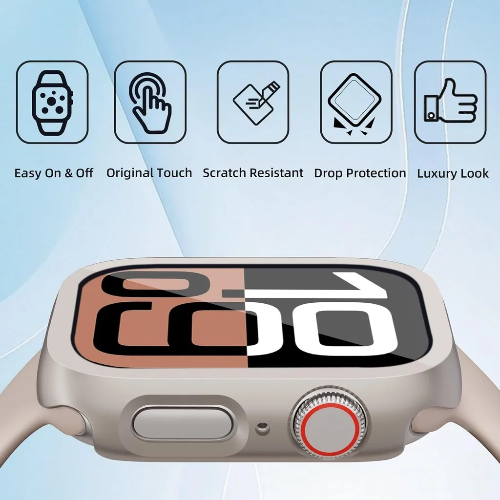 Чехол для ПК для Apple Watch Series 10 Ultra2 9 8 7 6 SE 5 4 45 мм 41 мм 40 мм 42 мм 44 мм 46 мм Ultra 2 49 мм Iwatch Smart Watch Hard