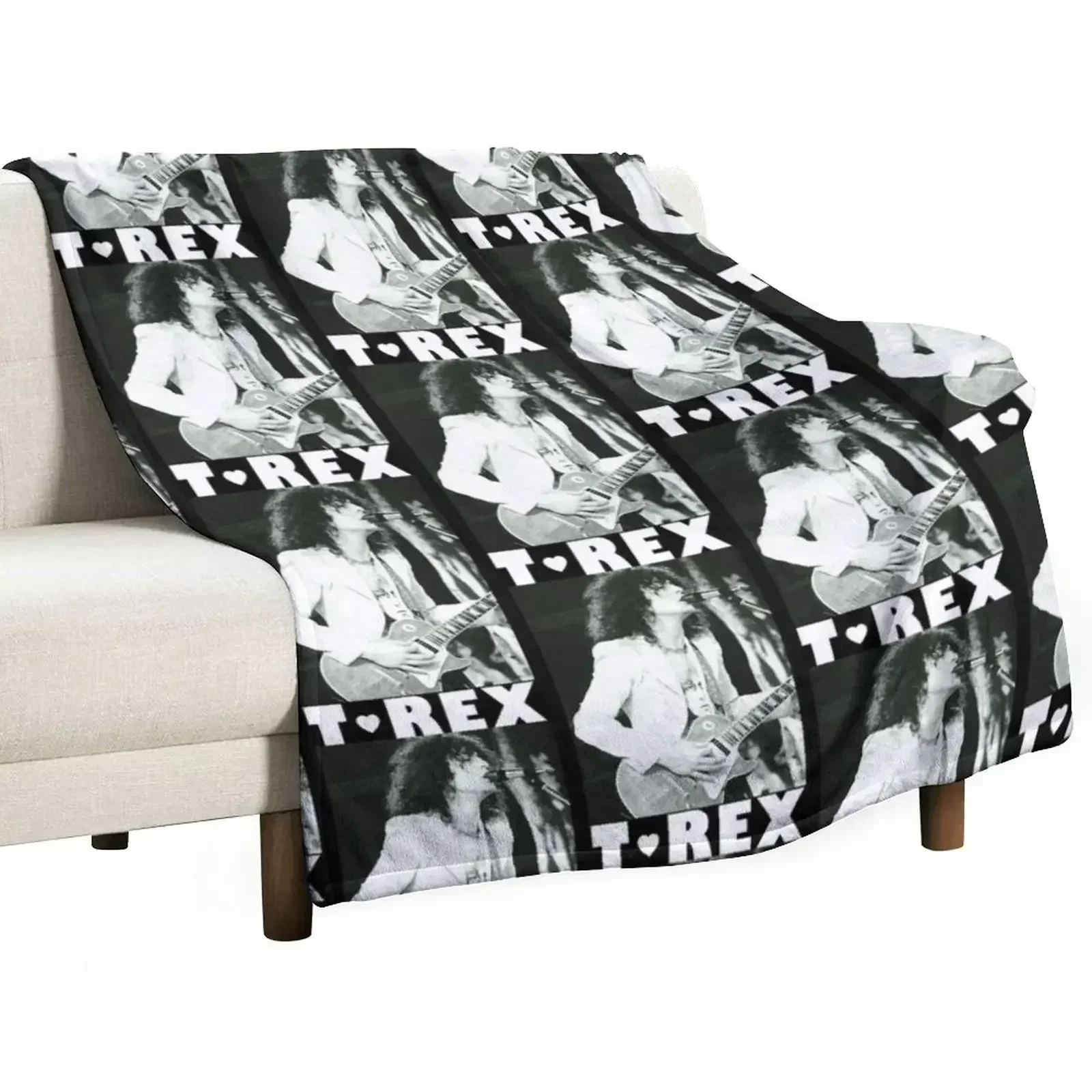 T Rex - Marc Bolan Throw Blanket Warm Plush Fuzzy Blanket for Living Room