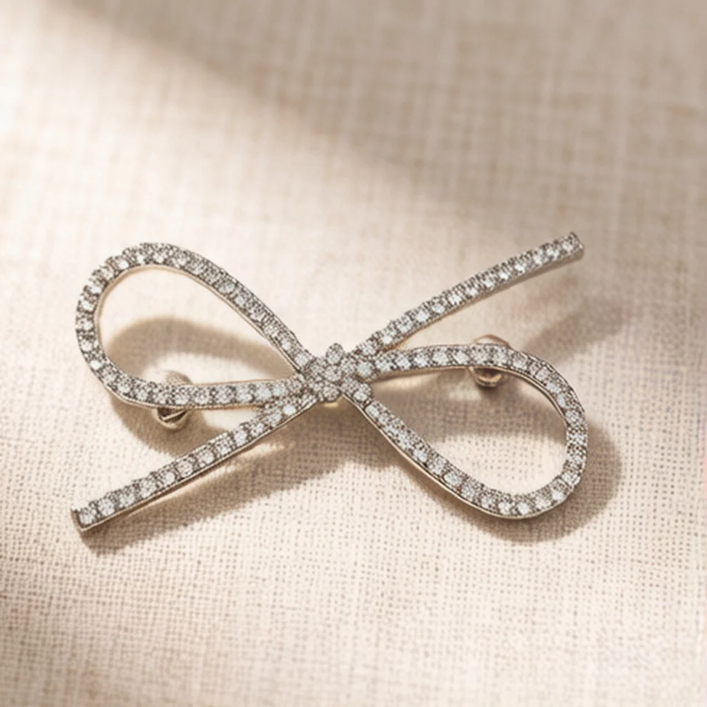 Trend 26 Silk Clip High-Value Aesthetic Personality French Style Brooch Clothing Pin Light Luxury Waterproof DIY Brooch Shoe Accessories Badge Brooch Theme Brooch Hidden Clip Bow Tie Accessory Anti-Exposure Device Unique Couple Anti-Exposure Accessory Niche Shoe Surface Metal Badge