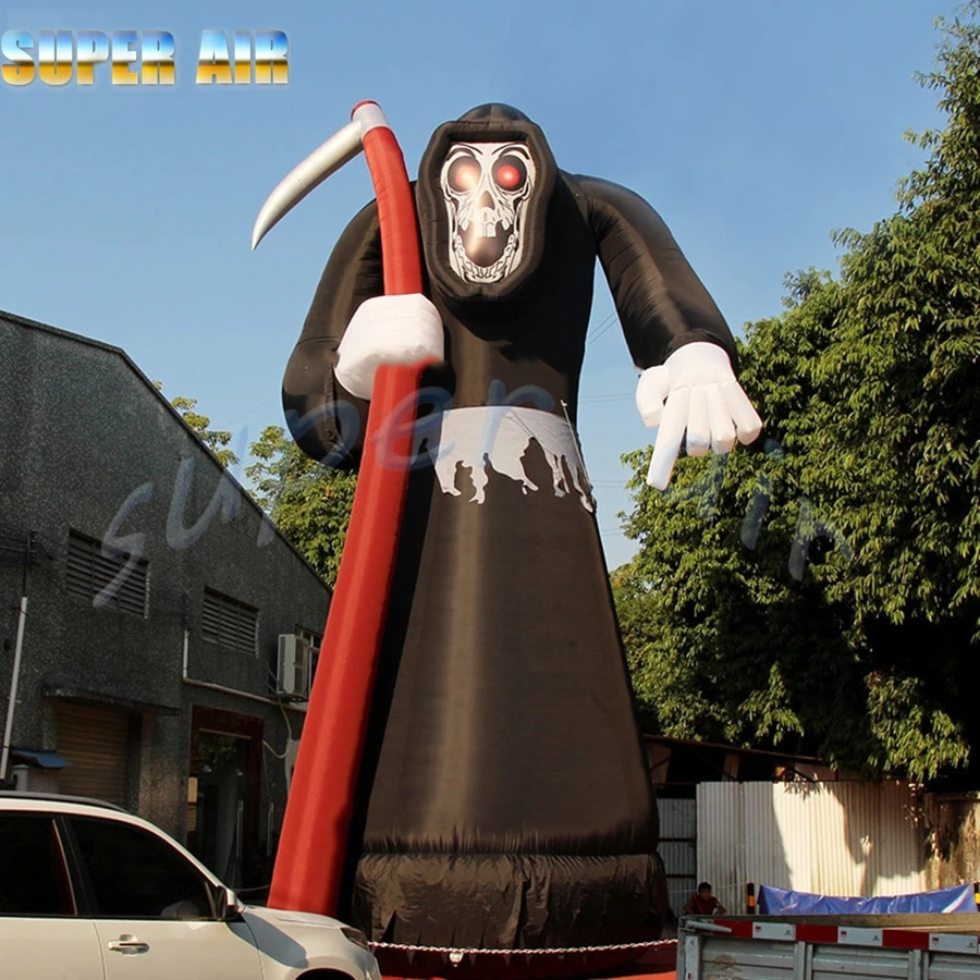 New design scary inflatable Grim Reaper Halloween with Grim Reaper's scythe for decoration