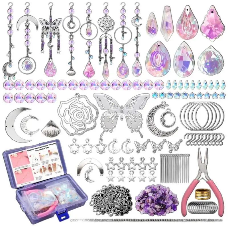 

200Pcs Sun Catchers Making Set Craft for Adult Crystal Suncatchers Supply