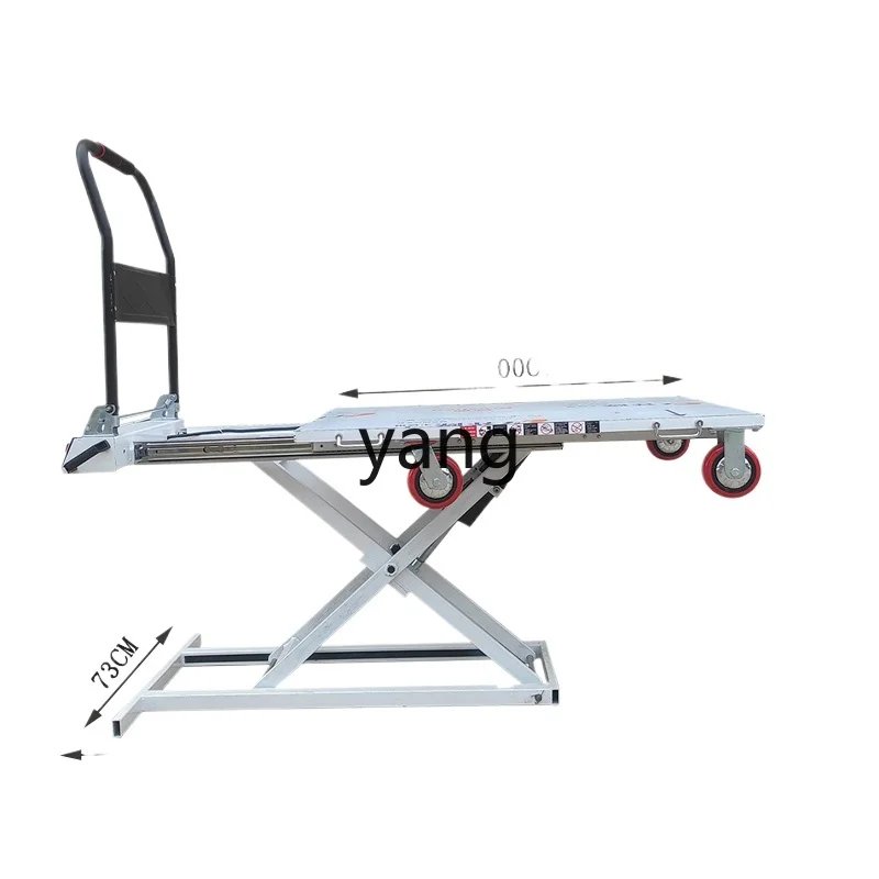 

LMM Portable Hydraulic Lift Truck Loading and Unloading Slide Rail Mobile Hand Lift Truck