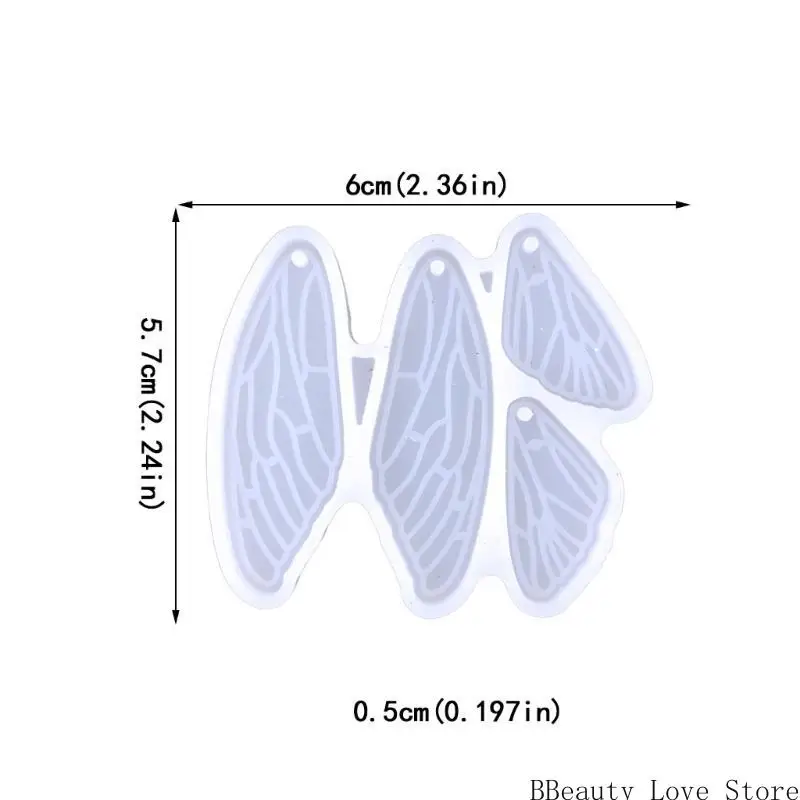 حلق القالب ثلاثية الأبعاد جناح الملاك يستخدم لصنع المجوهرات الصب الراتنج