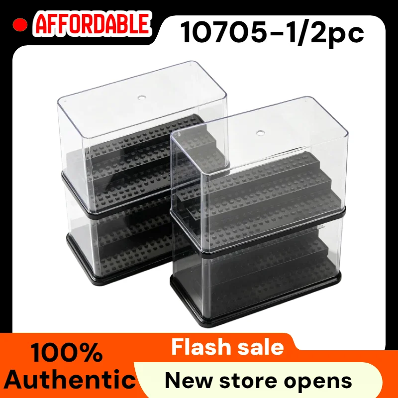 1pc 3-Tier Universal Minifigure Storage Box, Acrylic Collection Display Case, Dustproof Minifigure Organizer Compatible