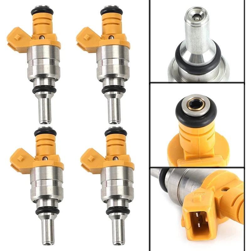 4Pcs Fuel Injector Nozzle Flow Matched Fuel Injector 0K30E13250 For KIA Rio 1.6L 1.5L 2001-2005 0K30E-13250 Car Supplies