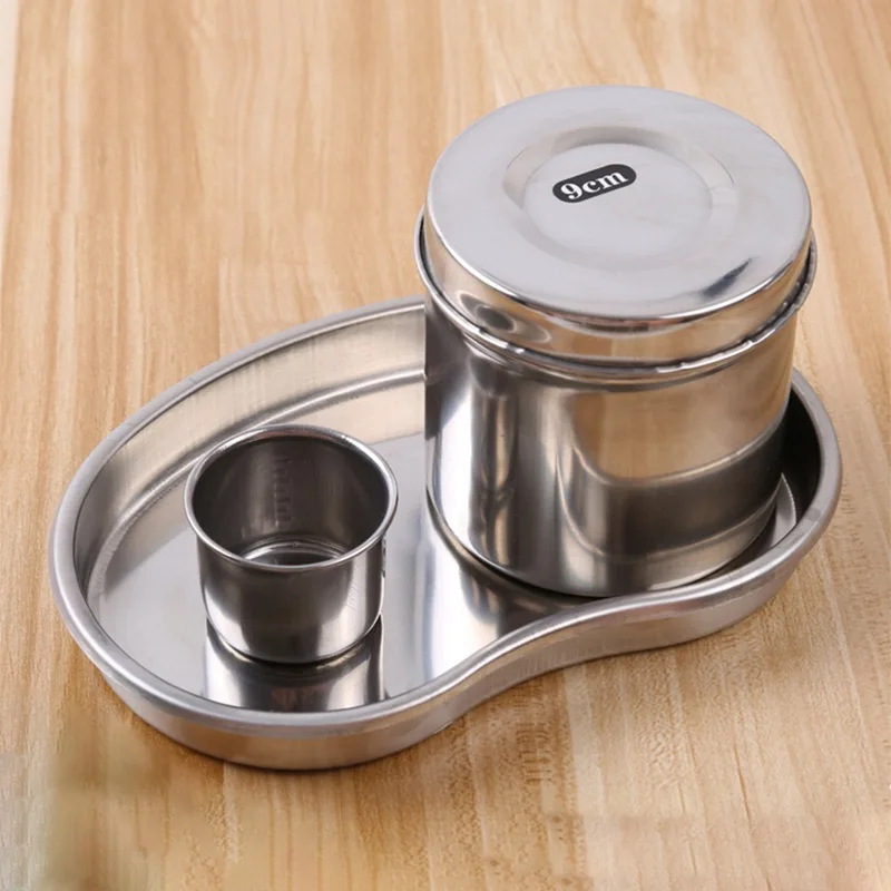 Stainless Steel Kidney Shaped Tray Jar Pot Container Bottle Tweezers Medical Dental Surgical Cosmetic Tattoo Accesories