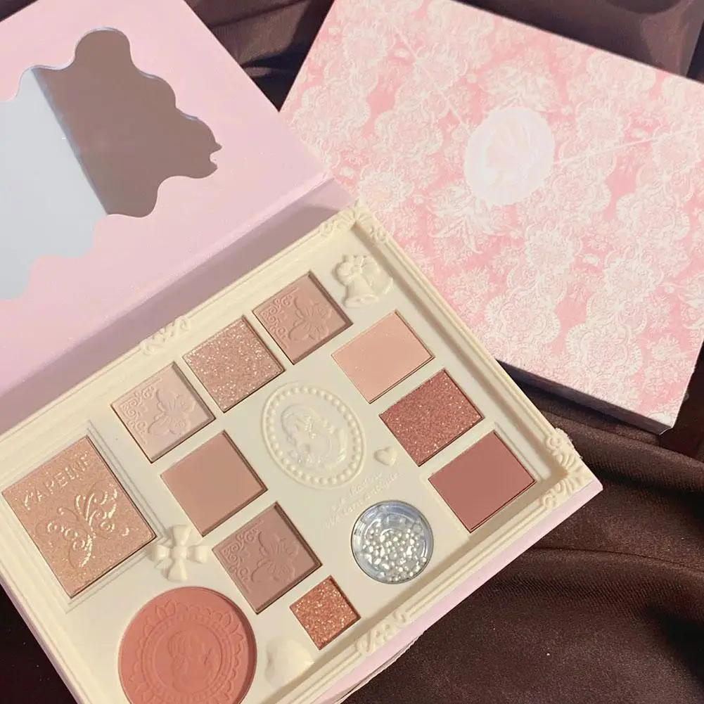 Palette de fards à barrage scintillants pour femmes, maquillage longue durée, beauté des yeux, éclaircir, cosmétiques pour les yeux, 12 documents, 256 Earth S, S4k3