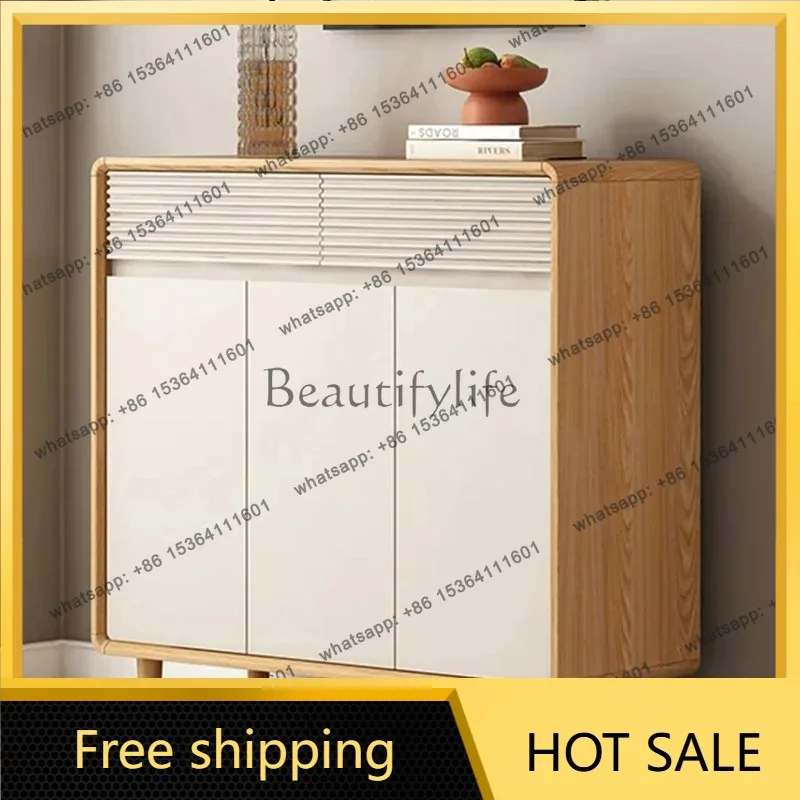 Large Size Design Shoe Rack Nordic Modern Wooden Living Room Safe Shoe Cabinet Storage Shelves Sapateira