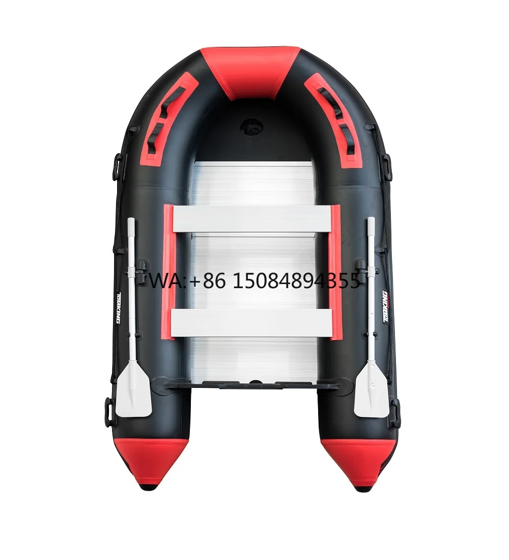 3M PVC Durable Inflatable Rowing Boat Aluminum Floor New Sport Style Fiberglass RIB Boat Lake Usage Drifting Fishing Engine