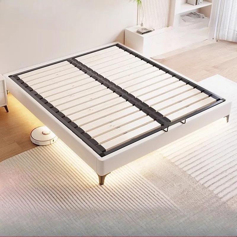 Flat Bed Frame Bedroom Full Size Queen Structure Bed Bases Platform Modern Estructura De Cama Furniture Bedside Excluded