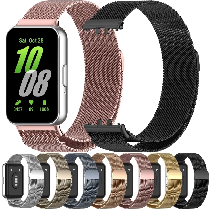 Edelstahl Magnetisches Metall Milanese Loop Strap Für Samsung Galaxy Fit 3, Gürtel Sport Atmungsaktivität Armband Band Zubehör
