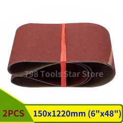 2 parça 1220*150mm taşlama parlatma oksit Sander zımpara kemerler ahşap parlatıcı kemer alümina bileme aşındırıcı yumuşak Metal aracı