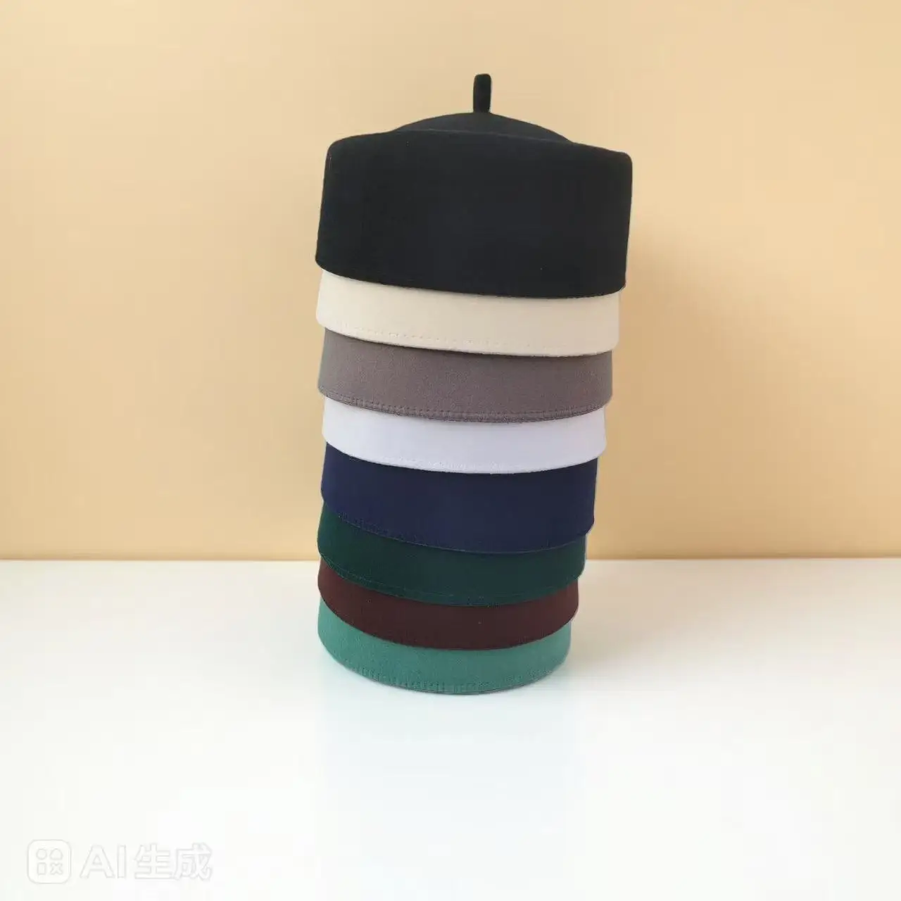 Muslimische Gebetsmütze für Frauen und Männer Islamische Taqiyah Kufi Tax Produkte Kippa Elliptische Wollmütze Türkisch 03663
