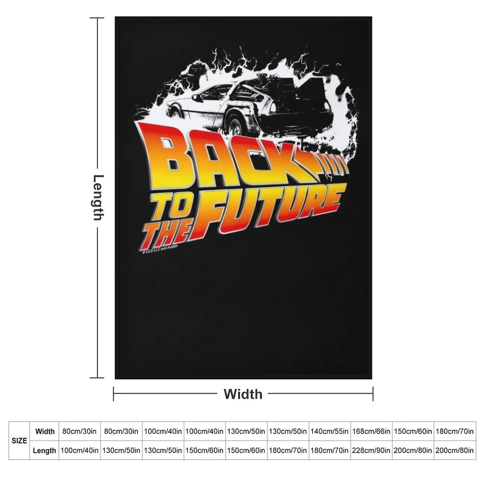 Back To The Future - Delorean White Stencil Fan Art Throw Blanket Soft Blankets For Sofas heavy to sleep Blankets