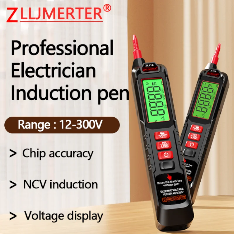 

rechargeable type-c Smart Induction Tester Pen AC 12-300V Voltage Tester NCV Sensor Wire Detector Professional Electrician Tool