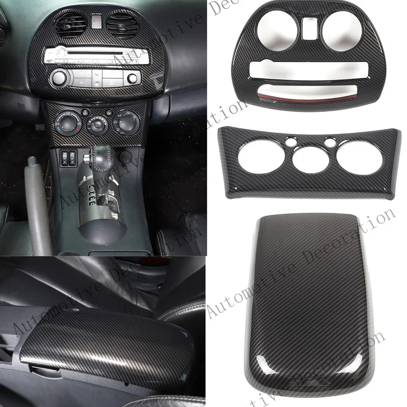 Z+ ABS Carbon Center Interior Trim Cover Full Set Kit For Mitsubishi  ECLIPSE 06-11