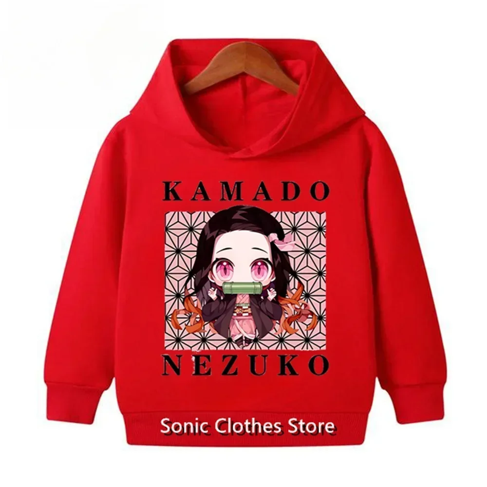 Japanese Anime Demon Slayer Eyes Hoodie Fashion Hip Hop Hoodie Kids Boys Girl Clothing Women Sweatshirt Male Tracksuit Men Women