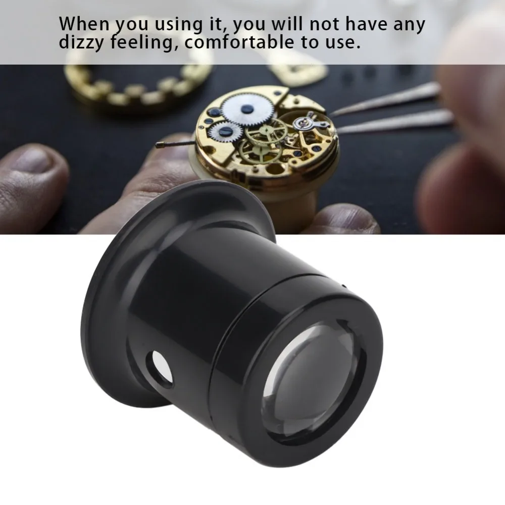 3pcs Professional 10X Magnification Watch Magnifying Glasses Plastic Jewelry Tool Set Watch Repair Loupe Detail Work