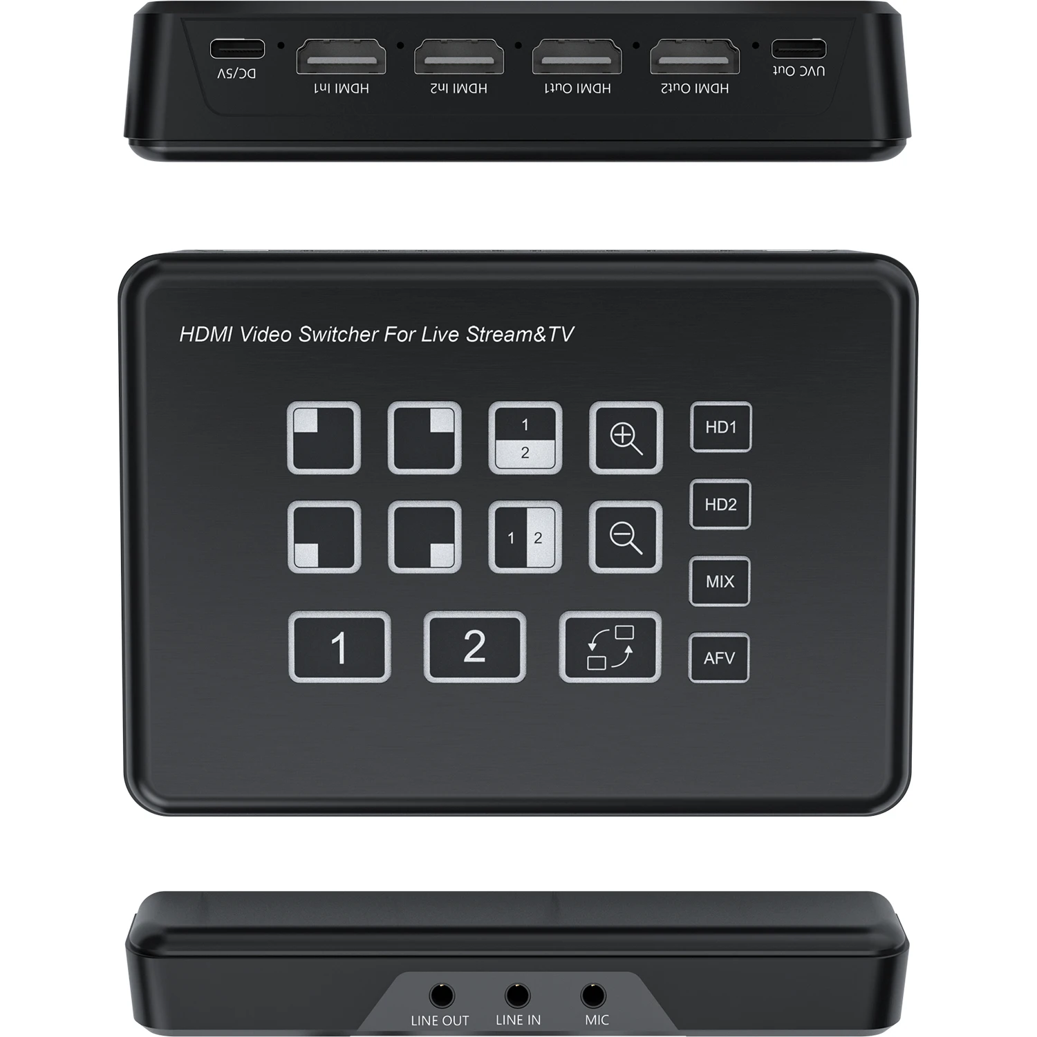 USB3.0 1080P Streaming OBS Game Camera Live Broadcast Recording 2 Channel HDMI Video Capture Card 2 IN 1 Out Live Switcher Mixer