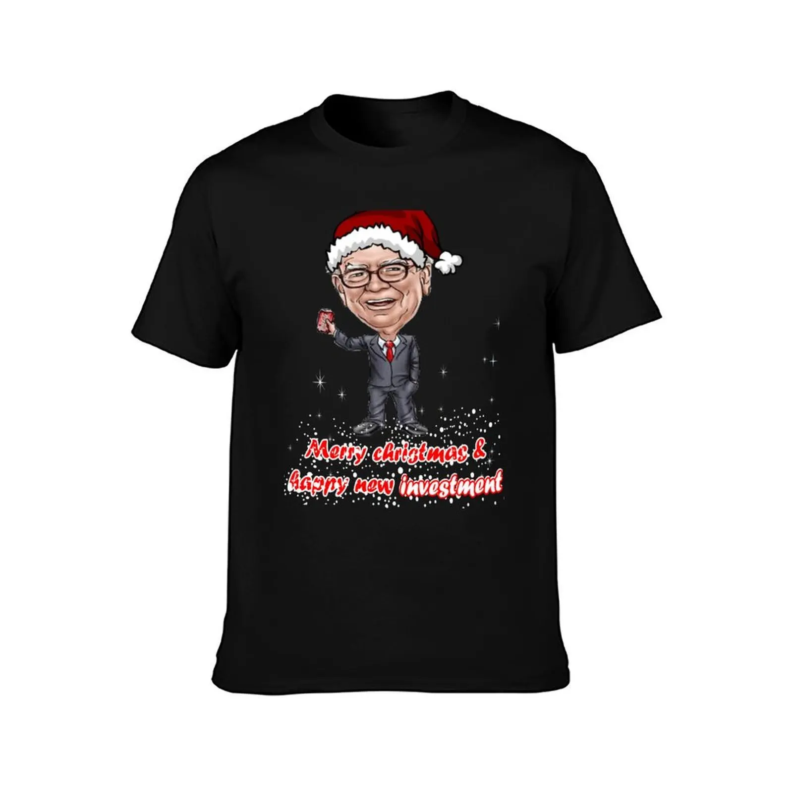 Merry christmas and happy new INVESTMENT by Warren Buffett T-Shirt Big and Tall Loose Fit T-Shirt
