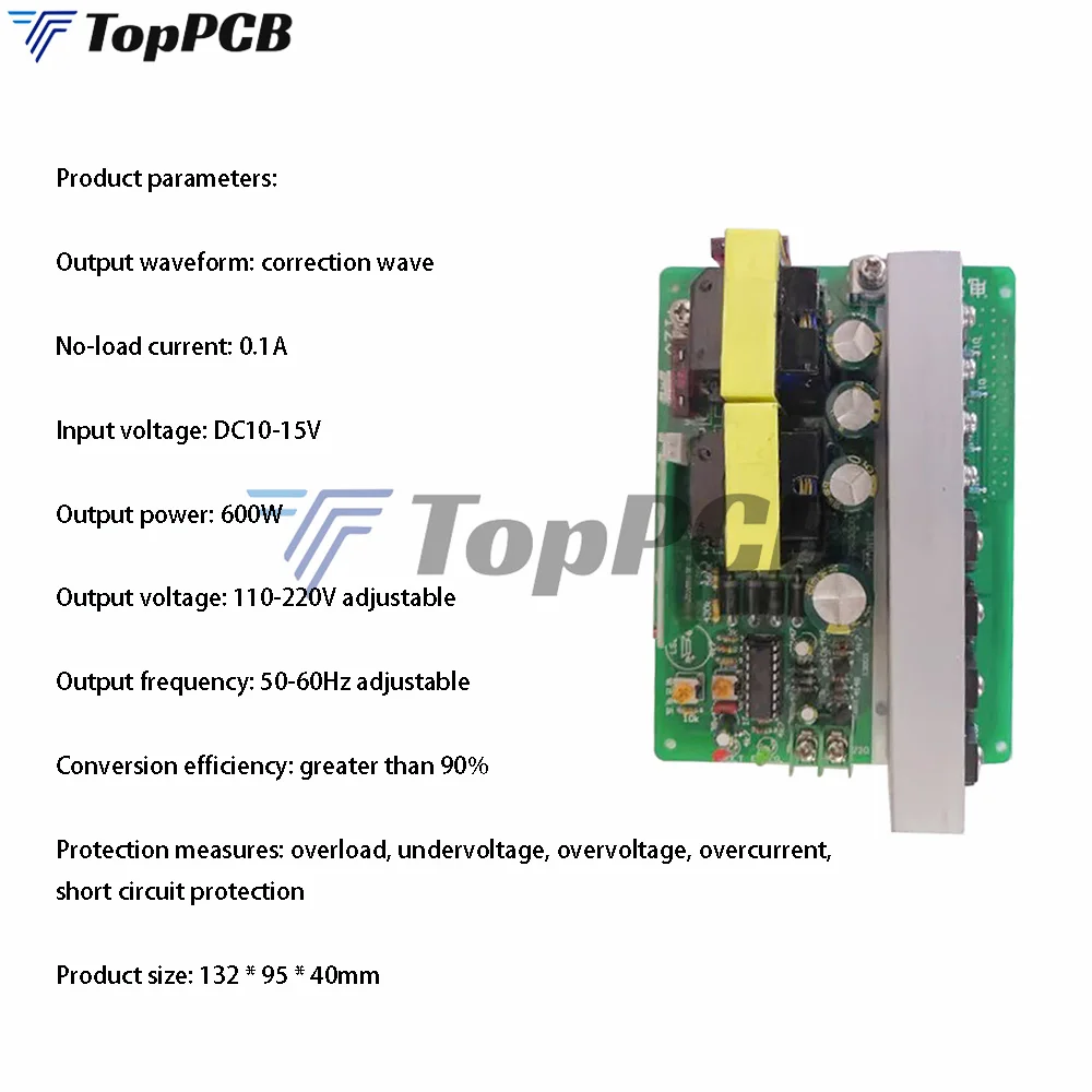 Modified Sine Wave Inverter 600w 12v to 220v 50hz Inverter Circuit Board DC-AC Converter Booster Board