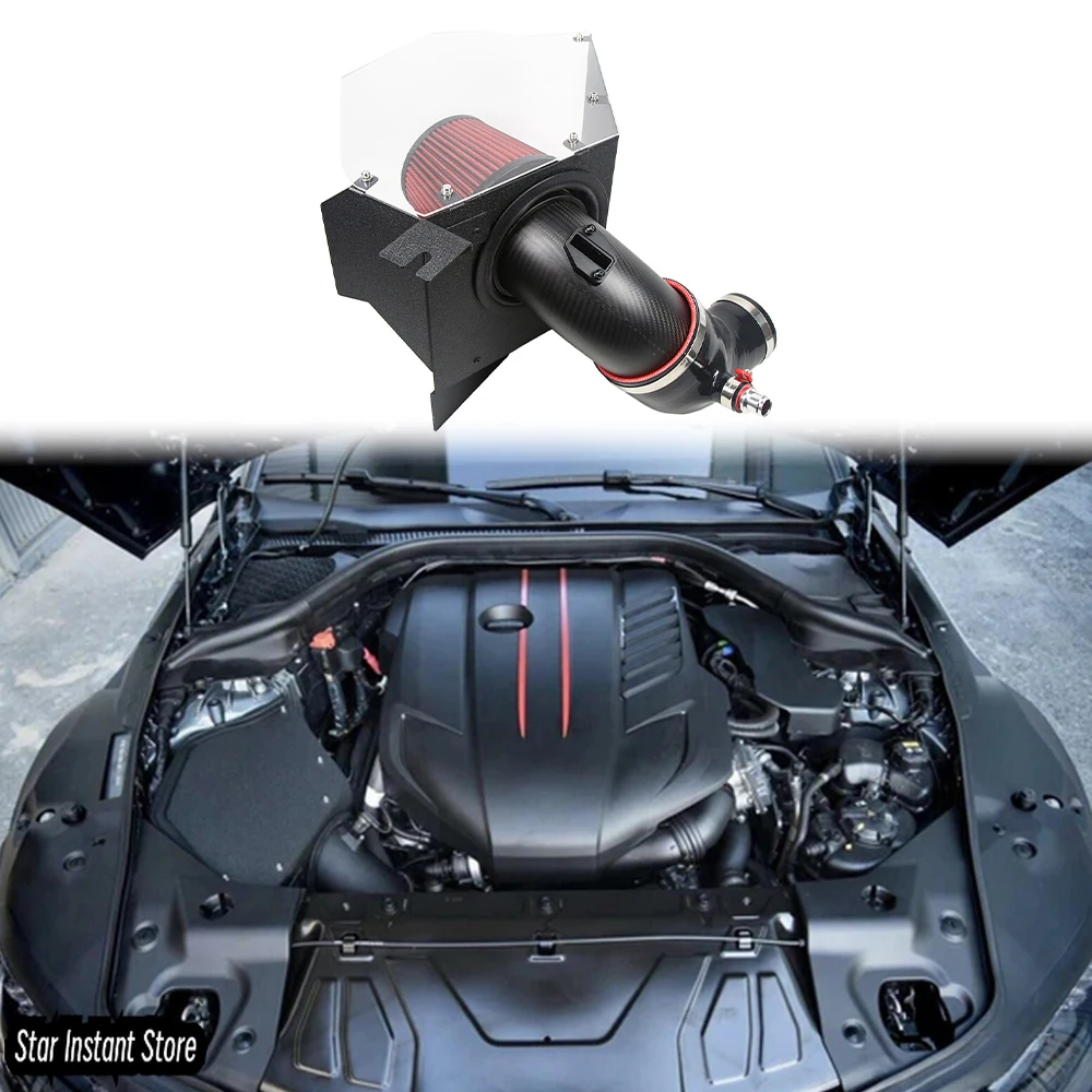 

Для Toyota Supra A90 A91 2019+ BMW Z4 M40i 3.0T B58 GEN1 GEN2 Впуск холодного воздуха с впускной трубой серии сухого углеродного волокна