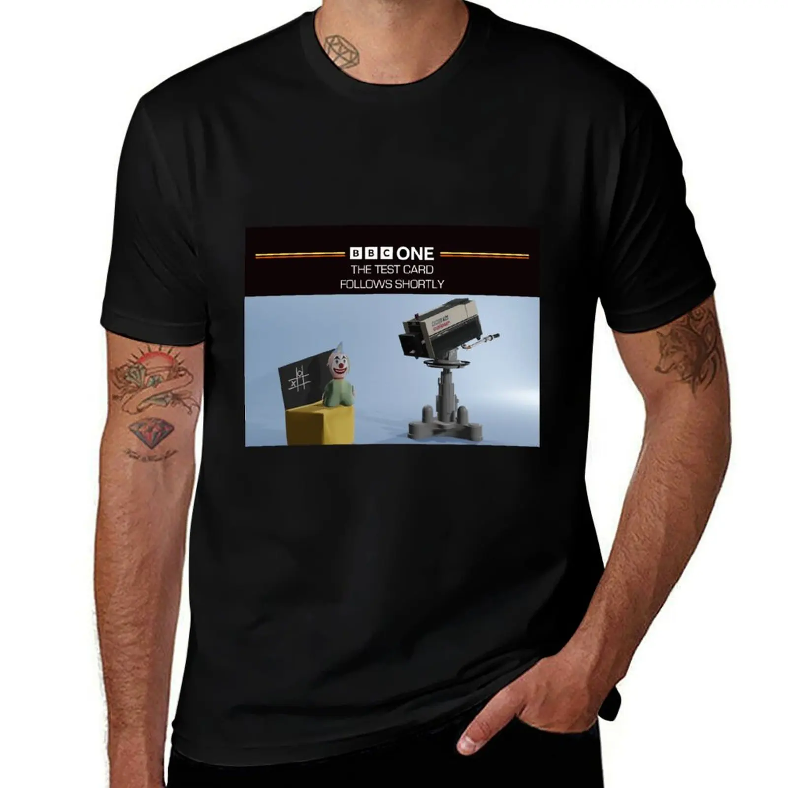 The Test Card Programme Slide T-Shirt man t shirt designer T-Shirt