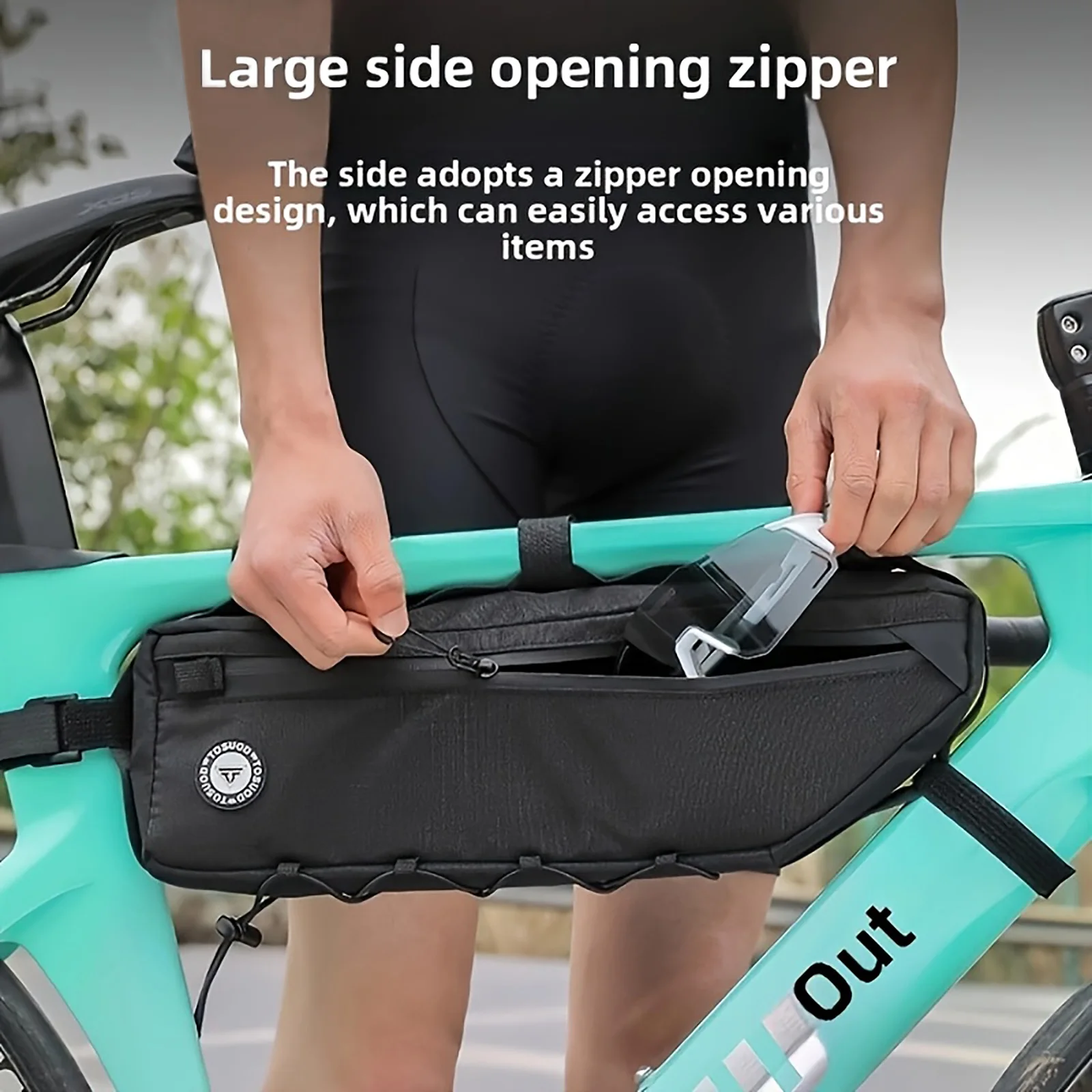 TOSUOD Waterproof Bicycle down Tube Bag Large Opening Convenient Cycling Bag for Road And Mountain Bikes