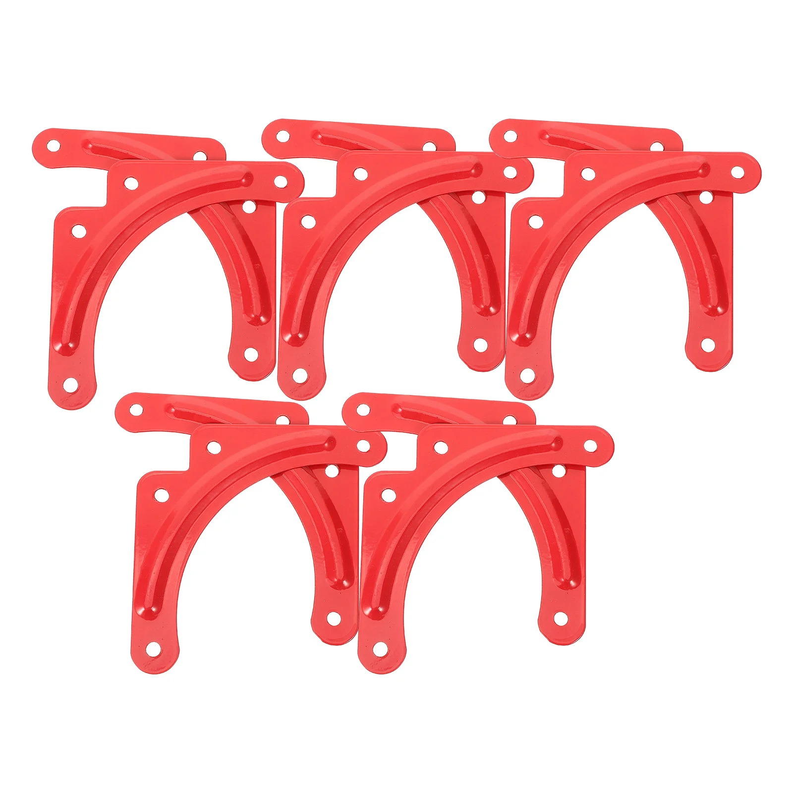 10 قطعة سبائك الألومنيوم سميكة سلم تعزيز لوحة الأحمر درجة سلم قوس الزاوية الثقيلة تحديد ورقة الدعم