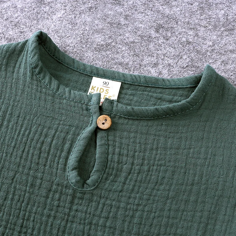 2 قطعة الأطفال قصيرة الأكمام بلايز السراويل مجموعات الصيف الاطفال ملابس طفل الفتيان القطن الكتان تي شيرت رياضية موضة الأولاد وتتسابق