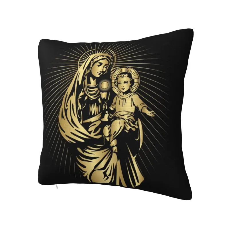 The Virgin Mary Modern Throw Pillow Covers Decoration Christian Mexico Mexican Chair Cushion