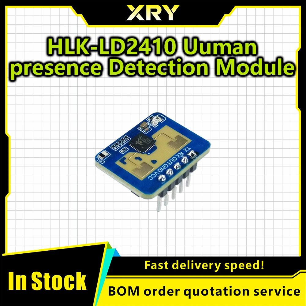 HLK-LD2410C 24G mmWave FMCW Millimeter Wave 5M Human Presence Status Radar Sensor Motion Detection Module High Sensitivity Cable