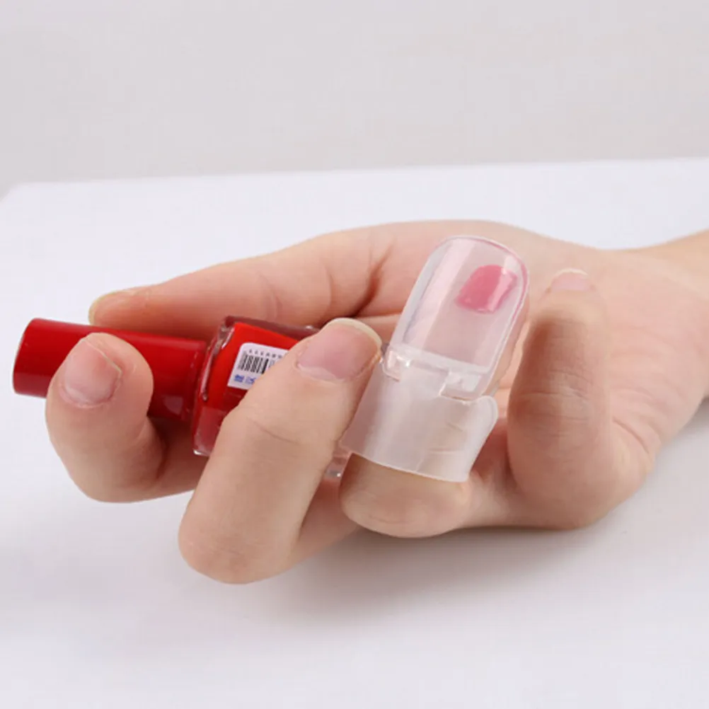 

10Pcs Transparent Nail Protector Caps for Wet Polish Protection Manicure Cover Nail Art DIY Tools Polish Shield Protector Clip