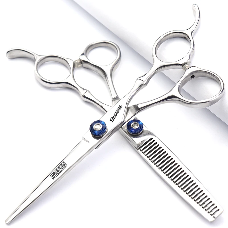 

6-inch Japanese Craft Hair Scissors Professional Thinning, Flat Teeth, and Bang Cutting Tool Household Set.