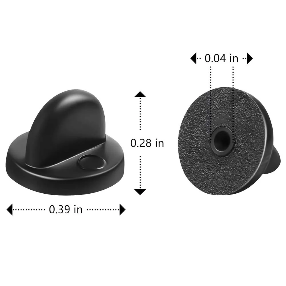 50/100/200pcs Black Rubber Brooch Pin Back Squeeze Badge Holders Clasp Cap Keepers For DIY Jewelry Making Replacements Supplies