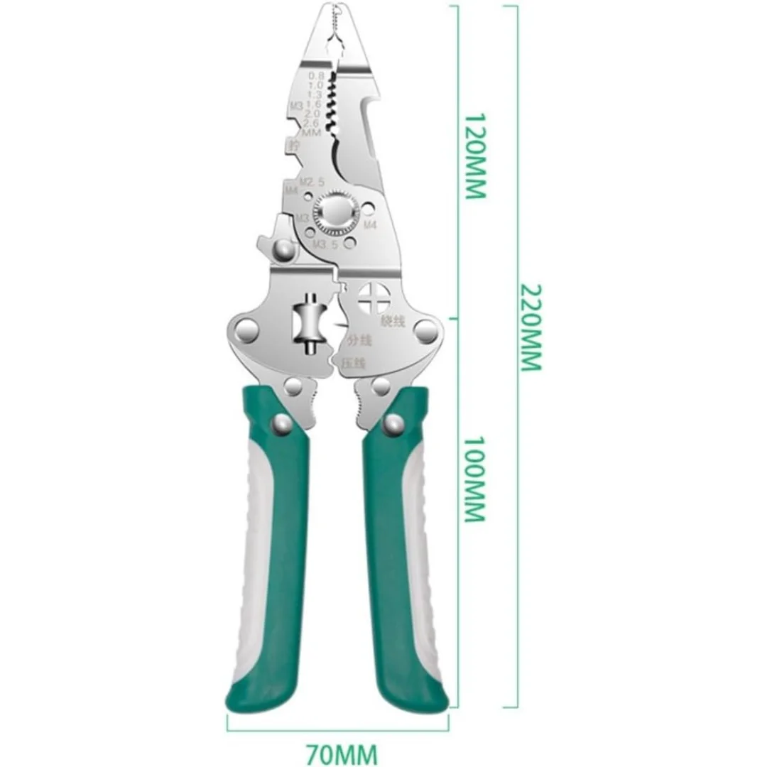 28 In 1 Multifunctional Folding Pliers,Professional Wire Stripping Pliers Crimper Cable Cutter Pliers,Electrician Pliers Tools,W