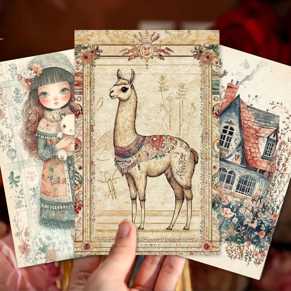

32pcs, Bohemian-Style Postcard Set Retro Bohemian Collage Cards Wall Decor Cards Planner Greeting Cards Greeting Card Gift Set