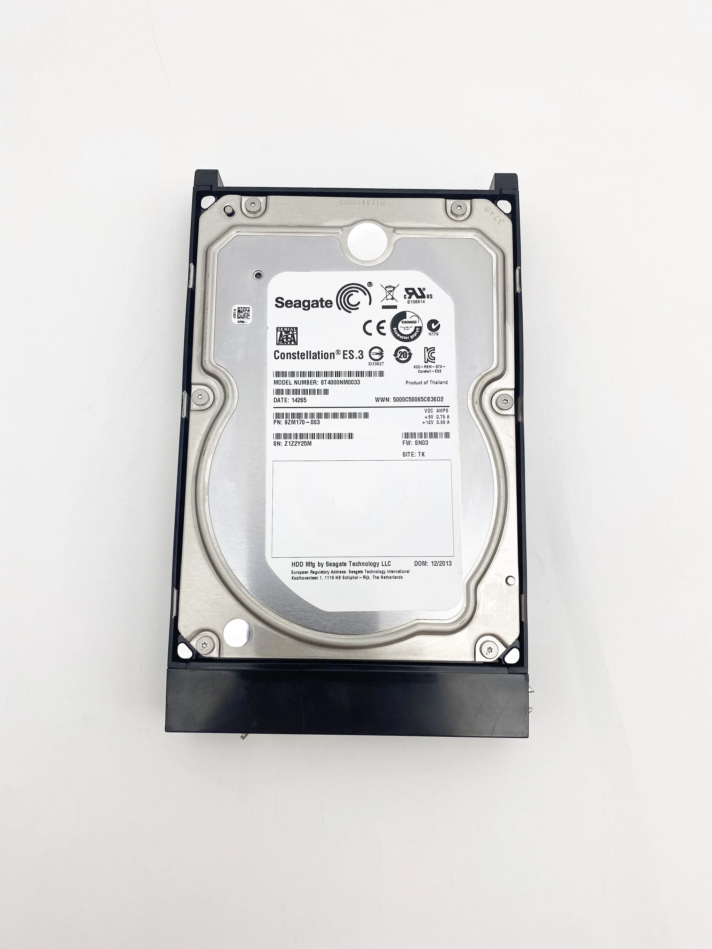 Disco duro interno HDD, ST4000NM0033, 4TB, 7,2 K, 3,5, SATA, 6G, 403-0114