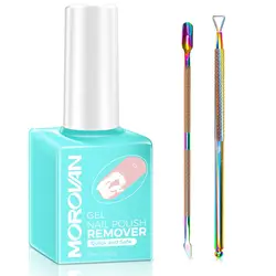 Gel Nail Polish Remover-Easy Remove Gel Polish Natural Formula Portable Kit with Cuticle Pusher & Scraper No Soaking or Wrapping
