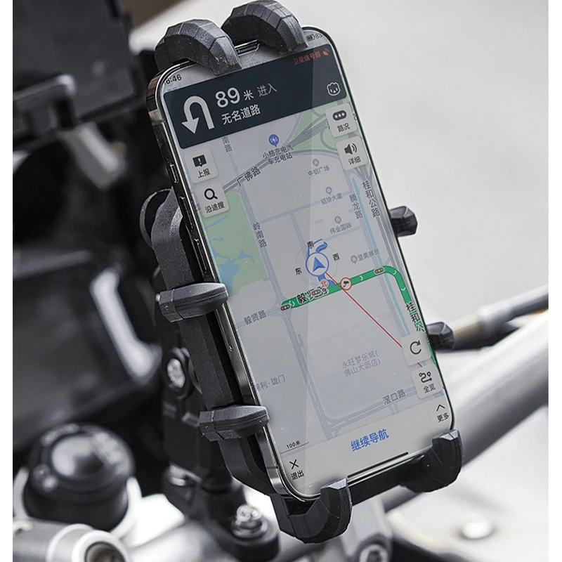 Soporte de teléfono de carga inalámbrica para motocicleta, cargador rápido 3,0, GPS, soporte para motocicleta, soporte para manillar de teléfono móvil para teléfono de 4-7 pulgadas